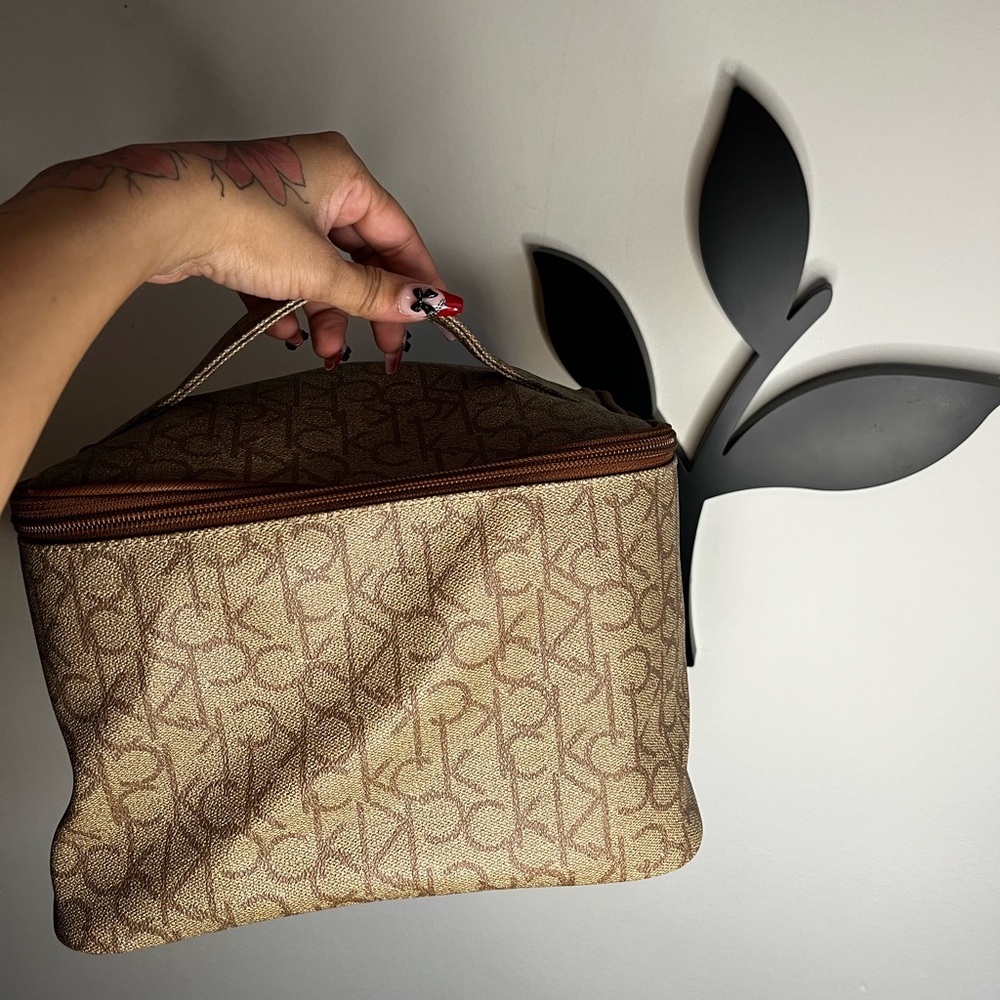 Calvin Klein Monogram Cosmetic Bag